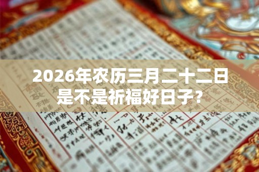 2026年农历三月二十二日是不是祈福好日子？