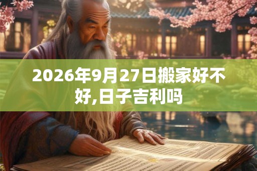 2026年9月27日搬家好不好,日子吉利吗