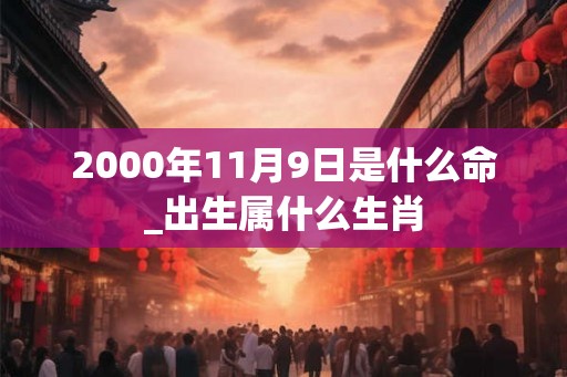 2000年11月9日是什么命_出生属什么生肖 2000年11月9日是什么命_出生属什么生肖