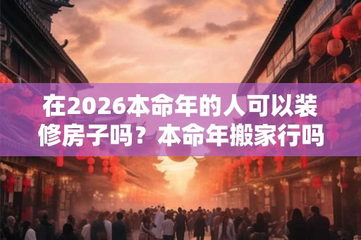 在2026本命年的人可以装修房子吗?本命年搬家行吗? 在2026本命年的人可以装修房子吗?本命年搬家行吗?