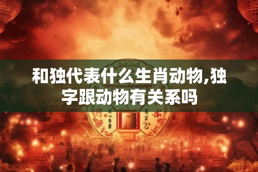和独代表什么生肖动物,独字跟动物有关系吗