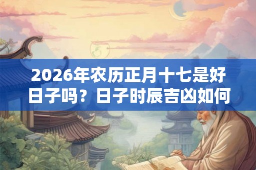2026年农历正月十七是好日子吗?日子时辰吉凶如何? 2026年农历正月十七是好日子吗?日子时辰吉凶如何?