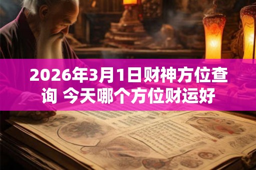 2026年3月1日财神方位查询 今天哪个方位财运好