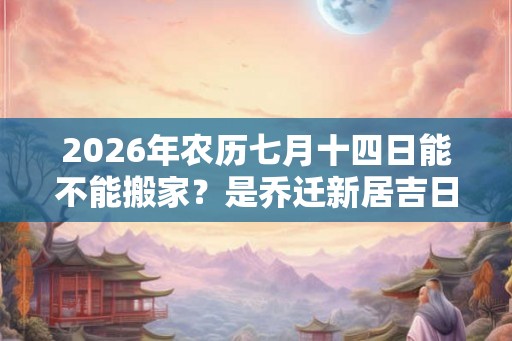 2026年农历七月十四日能不能搬家?是乔迁新居吉日吗 2026年农历七月十四日能不能搬家?是乔迁新居吉日吗