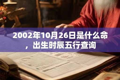 2002年10月26日是什么命，出生时辰五行查询