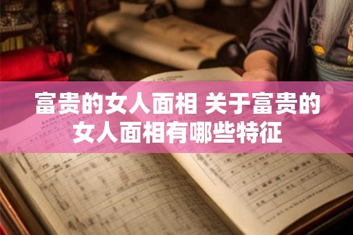 富贵的女人面相 关于富贵的女人面相有哪些特征