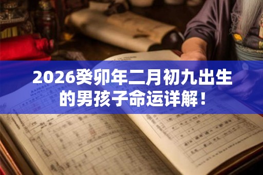 2026癸卯年二月初九出生的男孩子命运详解！