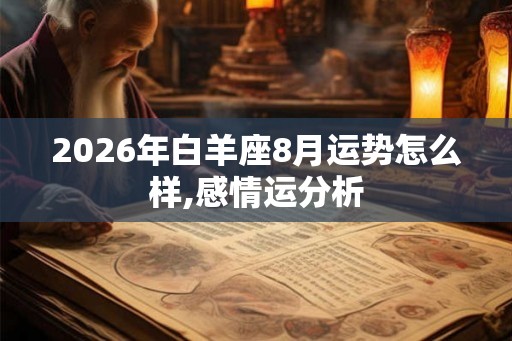 2026年白羊座8月运势怎么样,感情运分析