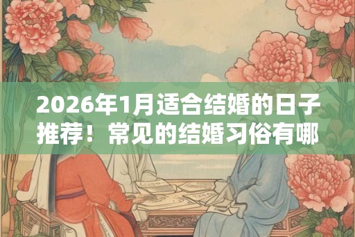 2026年1月适合结婚的日子推荐！常见的结婚习俗有哪些