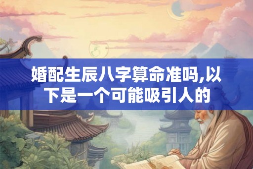 婚配生辰八字算命准吗,以下是一个可能吸引人的