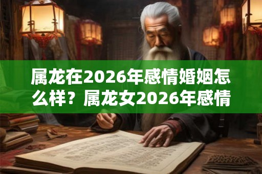 属龙在2026年感情婚姻怎么样?属龙女2026年感情及婚姻 属龙在2026年感情婚姻怎么样?属龙女2026年感情及婚姻