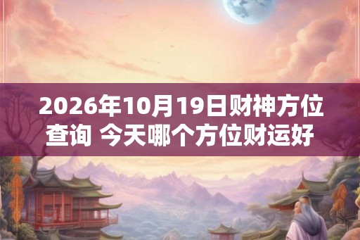 2026年10月19日财神方位查询 今天哪个方位财运好 2026年10月19日财神方位查询 今天哪个方位财运好