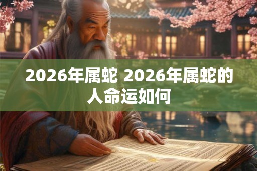 2026年属蛇 2026年属蛇的人命运如何
