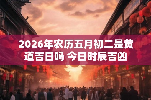 2026年农历五月初二是黄道吉日吗 今日时辰吉凶