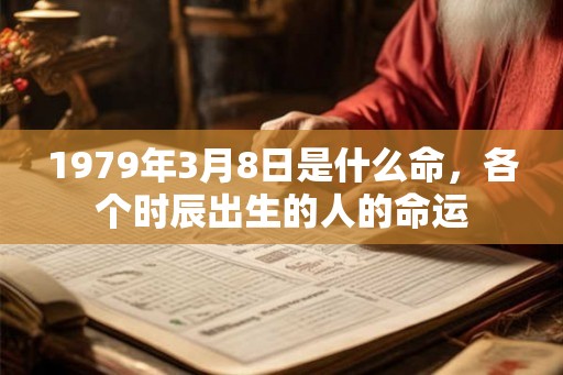 1979年3月8日是什么命，各个时辰出生的人的命运