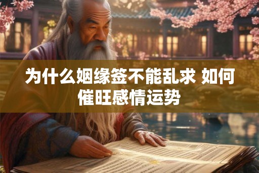 为什么姻缘签不能乱求 如何催旺感情运势