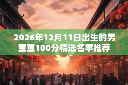 2026年12月11日出生的男宝宝100分精选名字推荐