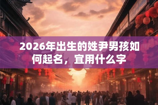 2026年出生的姓尹男孩如何起名，宜用什么字