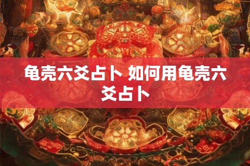 龟壳六爻占卜 如何用龟壳六爻占卜