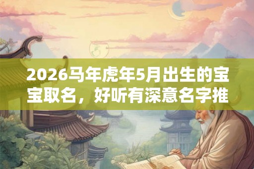 2026马年虎年5月出生的宝宝取名，好听有深意名字推荐！