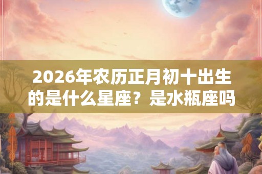 2026年农历正月初十出生的是什么星座？是水瓶座吗
