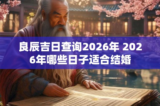 良辰吉日查询2026年 2026年哪些日子适合结婚