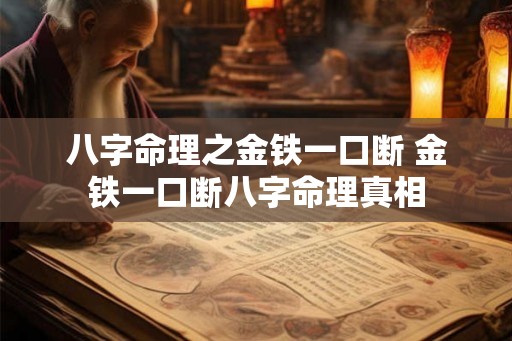 八字命理之金铁一口断 金铁一口断八字命理真相