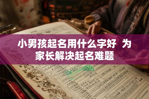 小男孩起名用什么字好  为家长解决起名难题
