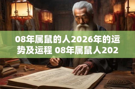 08年属鼠的人2026年的运势及运程 08年属鼠人2026年运势如何 08年属鼠的人2026年的运势及运程 08年属鼠人2026年运势如何