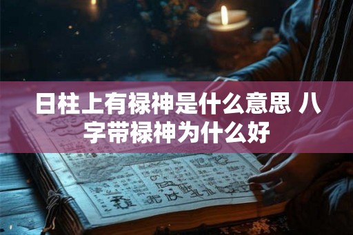 日柱上有禄神是什么意思 八字带禄神为什么好