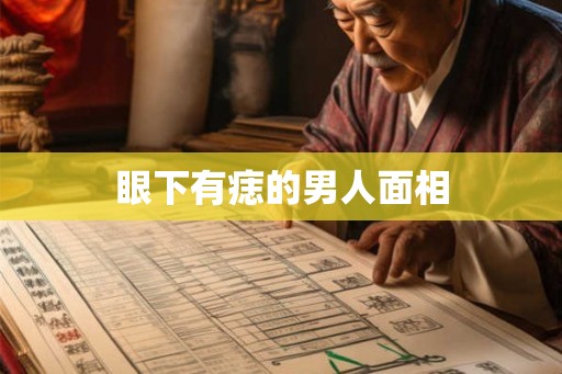 眼下有痣的男人面相