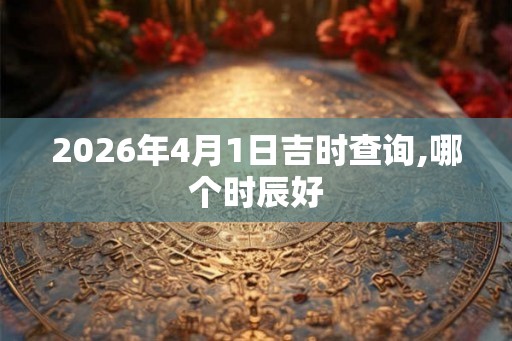 2026年4月1日吉时查询,哪个时辰好 2026年4月1日吉时查询,哪个时辰好