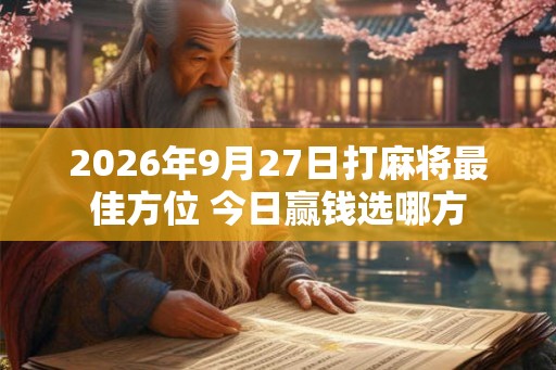 2026年9月27日打麻将最佳方位 今日赢钱选哪方