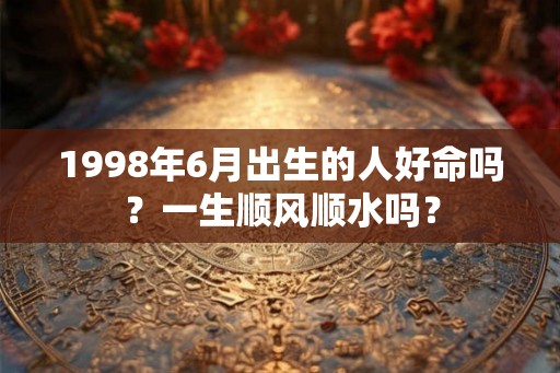 1998年6月出生的人好命吗？一生顺风顺水吗？