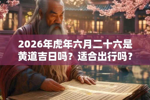 2026年虎年六月二十六是黄道吉日吗？适合出行吗？