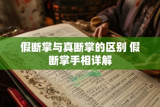 假断掌与真断掌的区别 假断掌手相详解 假断掌与真断掌的区别 假断掌手相详解