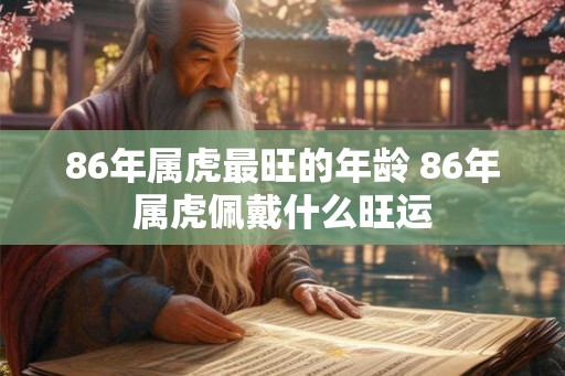 86年属虎最旺的年龄 86年属虎佩戴什么旺运 86年属虎最旺的年龄 86年属虎佩戴什么旺运