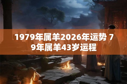 1979年属羊2026年运势 79年属羊43岁运程 1979年属羊2026年运势 79年属羊43岁运程