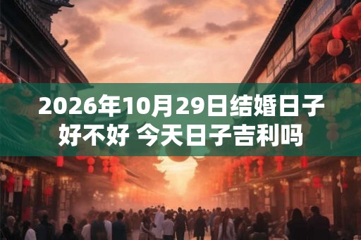2026年10月29日结婚日子好不好 今天日子吉利吗