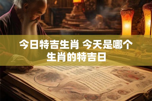今日特吉生肖 今天是哪个生肖的特吉日
