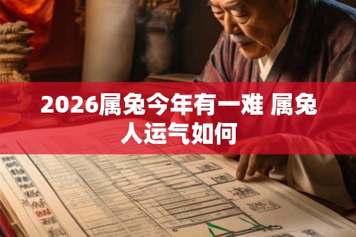 2026属兔今年有一难 属兔人运气如何