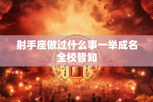 射手座做过什么事一举成名全校皆知