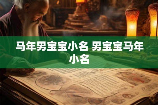 马年男宝宝小名 男宝宝马年小名