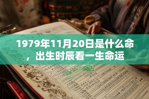 1979年11月20日是什么命，出生时辰看一生命运