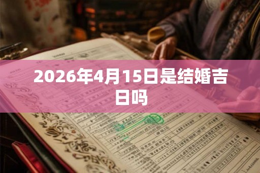 2026年4月15日是结婚吉日吗
