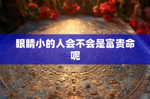 眼睛小的人会不会是富贵命呢