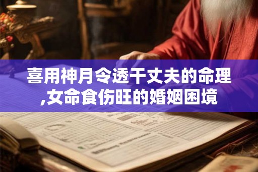 喜用神月令透干丈夫的命理,女命食伤旺的婚姻困境