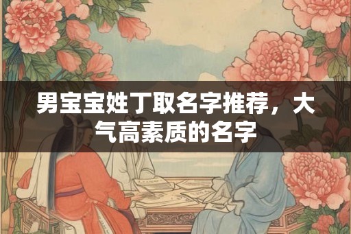 男宝宝姓丁取名字推荐,大气高素质的名字 男宝宝姓丁取名字推荐,大气高素质的名字
