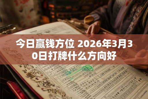 今日赢钱方位 2026年3月30日打牌什么方向好