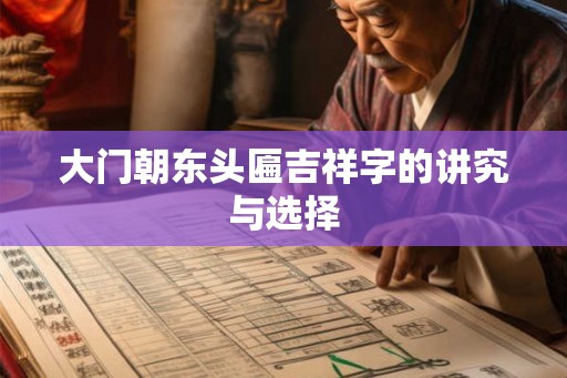 大门朝东头匾吉祥字的讲究与选择
